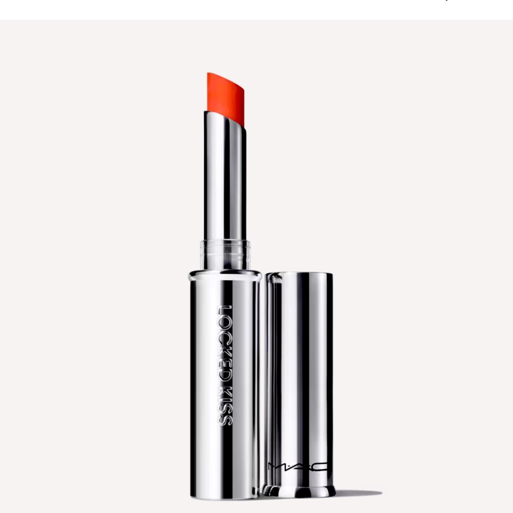 MAC LOCKED KISS 24HR LIPSTICK     MULL IT OVER & OVER- Peachy Nude Brand New